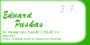 edvard puskas business card